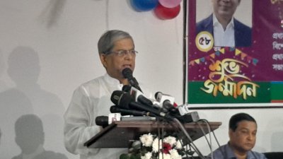 বক্তব্য রাখছেন মির্জা ফখরুল ইসলাম আলমগীর