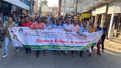 মৌলভীবাজারে বিএনপির বিক্ষোভ মিছিল