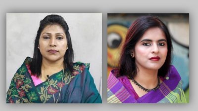 যুব মহিলা লীগের সভাপতি আলেয়া সারোয়ার ডেইজি ও সাধারণ সম্পাদক শারমিন সুলতানা লিলি