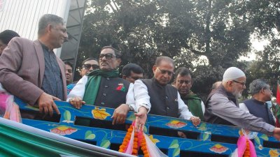 আওয়ামী লীগের ‘বিজয় শোভাযাত্রা’য় ওবায়দুল কাদেরসহ কেন্দ্রীয় নেতারা