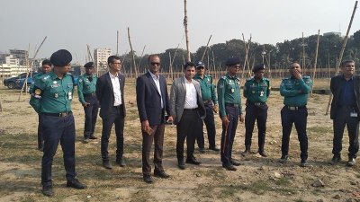ইজতেমা মাঠ পরিদর্শন করেছে আইনশৃঙ্খলা রক্ষাকারী বাহিনী