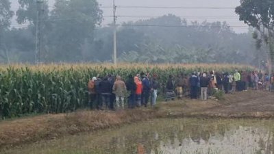 ইরি ধানের জন্য প্রস্তুত করা জমির কাদার মধ্যে মরদেহ পড়ে থাকতে দেখেন স্থানীয়রা