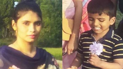 নিহত রুবিনা আক্তার ও ছেলে জিহাদ