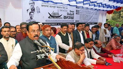 বগুড়ায় আওয়ামী লীগ প্রার্থী রাগেবুল আহসান রিপুর নির্বাচনি জনসভায় নানক