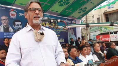 যুবলীগের চেয়ারম্যান শেখ ফজলে শামস্ পরশ (ছবি: ফোকাস বাংলা)