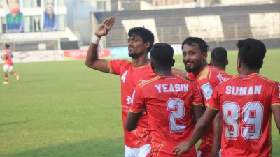 দুই লাল কার্ডের ম্যাচে গ্রুপ সেরা বসুন্ধরা