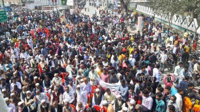 ‘দেশব্যাপী বিএনপি-জামায়াতের নৈরাজ্যের’ প্রতিবাদে কুড়িগ্রামে ‘শান্তি সমাবেশ’ করেছে আওয়ামী লীগ