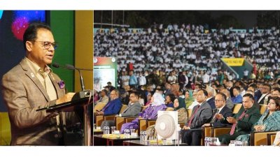 শেখ কামাল যুব গেমসের সমাপনী ও পুরস্কার বিতরণী অনুষ্ঠানে প্রধান অতিথির বক্তব্য রাখছেন সেনাপ্রধান