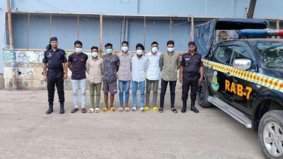 কিশোর গ্যাং সানি গ্রুপের প্রধানসহ সাত সদস্য গ্রেফতার