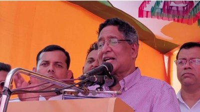সুনামগঞ্জের শান্তিগঞ্জ উপজেলায় এক মতবিনিময় সভায় বক্তব্য দেন কৃষিমন্ত্রী