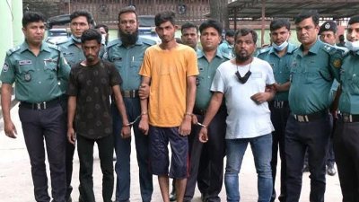 তানিয়া আফরোজ হত্যা মামলার তিন আসামি (ফাইল ছবি)