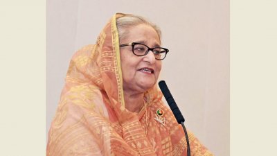 যুক্তরাজ্যে প্রবাসী বাংলাদেশিদের দেওয়া নাগরিক সংবর্ধনা অনুষ্ঠানে প্রধানমন্ত্রী শেখ হাসিনা (ছবি: ফোকাস বাংলা)