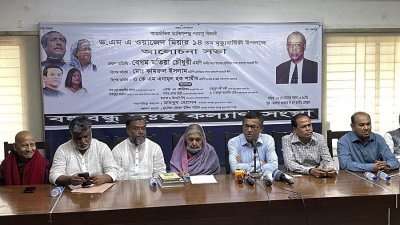 সভায় বিশেষ অতিথির বক্তব্য রাখছেন এনামুল হক শামীম