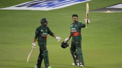 শান্ত ও হৃদয়ের ব্যাটে জয়ের ভিত গড়ে বাংলাদেশ