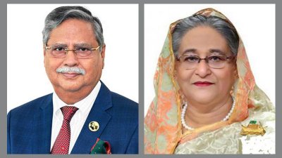 রাষ্ট্রপতি মো. সাহাবুদ্দিন ও প্রধানমন্ত্রী শেখ হাসিনা