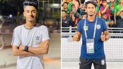 শেখ মোরসালিন (বাঁয়ে) ও সাজ্জাদ হোসেন