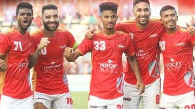 পিছিয়ে থেকেও বসুন্ধরার জয়ের পর খেলোয়াড়দের উল্লাস