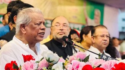 বক্তব্য রাখছেন আমির হোসেন আমু