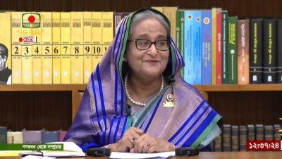 সংবাদ সম্মেলনে প্রধানমন্ত্রী শেখ হাসিনা