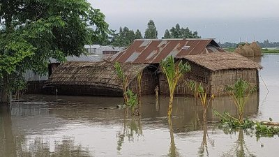 কুড়িগ্রামে নদনদীর পা‌নি কমছে