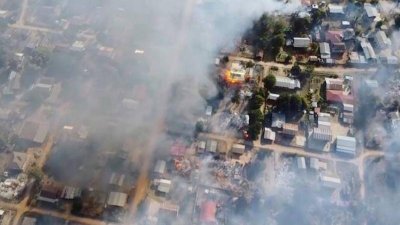 হামলাটি সামরিক জান্তা এবং অভ্যুত্থান বিরোধী যোদ্ধাদের মধ্যে সংঘর্ষকে আরও তীব্র করেছে। ছবি: এপি আর্কাইভ