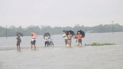 বন্যায় তলিয়ে গেছে সুনামগঞ্জের নিম্নাঞ্চল (ছবি: ফোকাস বাংলা)