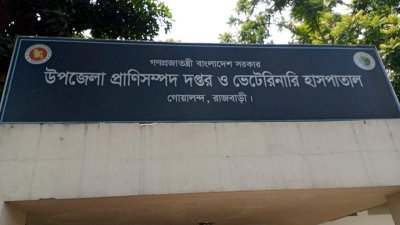 রাজবাড়ীর গোয়ালন্দ উপজেলা প্রাণিসম্পদ দফতর ও ভেটেরিনারি হাসপাতাল
