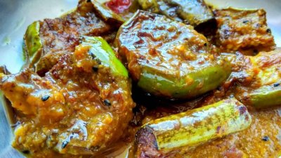 কাসুন্দি দিয়ে বেগুন। ছবি- কুকপ্যাড