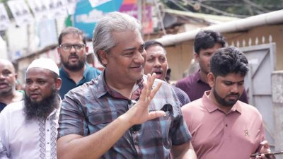 ভাষানটেক এলাকায় নির্বাচনী প্রচারণায় মোহাম্মদ এ আরাফাত