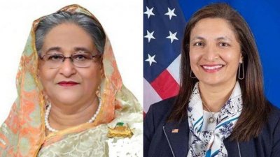 প্রধানমন্ত্রী শেখ হাসিনা  ও মার্কিন আন্ডার সেক্রেটারি উজরা জেয়া
