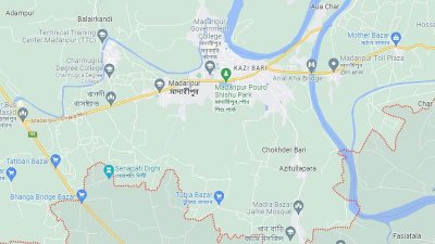 গুগল থেকে নেওয়া ম্যাপ