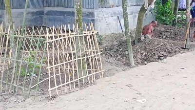 নাতনির কবরের পাশের দাদিকে দাফন