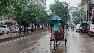 বৃষ্টি (ছবি: বাংলা ট্রিবিউন)