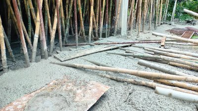 ধসে পড়া বাঁশ, কাঠ ও মিক্সার