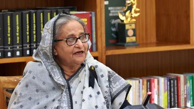 অনুষ্ঠানে প্রধানমন্ত্রী শেখ হাসিনা (ছবি: ফোকাস বাংলা)