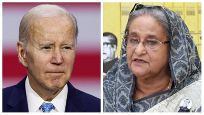 যুক্তরাষ্ট্রের প্রেসিডেন্ট জো বাইডেন ও বাংলাদেশের প্রধানমন্ত্রী শেখ হাসিনা