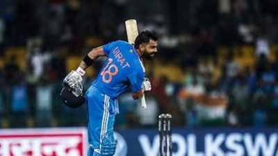 কোহলির সেঞ্চুরি উদযাপন