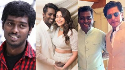 স্ত্রী প্রিয়া ও নায়ক শাহরুখ খানের সঙ্গে অ্যাটলি কুমার