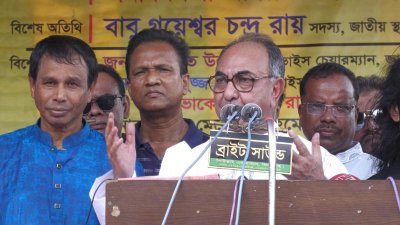 সমাবেশে বক্তব্য দেন মির্জা আব্বাস