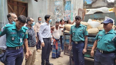 দুটি গুদামে অভিযান চালানো হয়