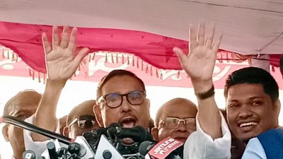গাবতলীতে ঢাকা মহানগর উত্তর আওয়ামী লীগের শান্তি সমাবেশে ওবায়দুল কাদের (ছবি: ফোকাস বাংলা)