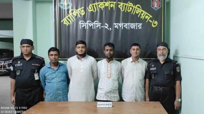 র‌্যাবের হেফাজতে গ্রেফতার ব্যক্তিরা