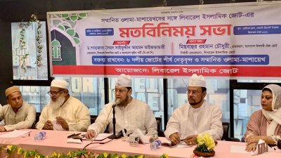 মতবিনিময় সভায় বক্তব্য রাখছেন ড. সৈয়দ সাইফুদ্দীন আহমদ মাইজভাণ্ডারী