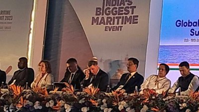 গ্লোবাল মেরিটাইম ইন্ডিয়া সামিটে নৌপরিবহন প্রতিমন্ত্রী খালিদ মাহমুদ চৌধুরী