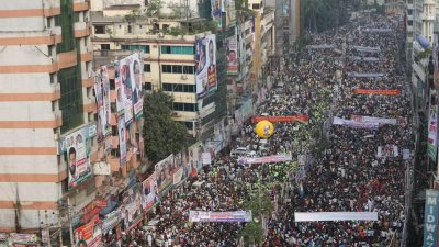 নয়া পল্টনে বিএনপির সমাবেশ (ছবি: নাসিরুল ইসলাম)