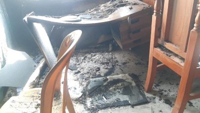 এনায়েতপুর থানা আওয়ামী লীগ কার্যালয়ে আগুন