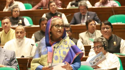 একাদশ সংসদের সমাপনী অধিবেশনে বক্তব্য রাখেন প্রধানমন্ত্রী শেখ হাসিনা (ছবি: ফোকাস বাংলা)