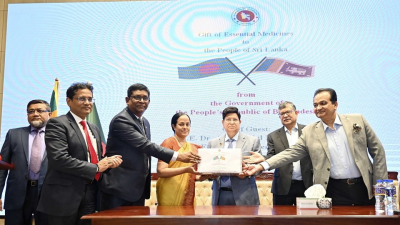 শ্রীলঙ্কাকে ওষুধ উপহার দিলো বাংলাদেশ