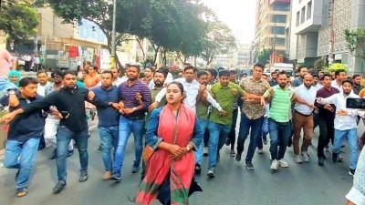 রাজধানীতে ছাত্রদলের মিছিল