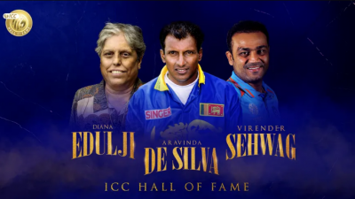 আইসিসির হল অব ফেমে ডি সিলভা, এডুলজি ও শেবাগ